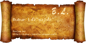 Bukur László névjegykártya