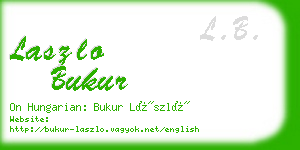 laszlo bukur business card